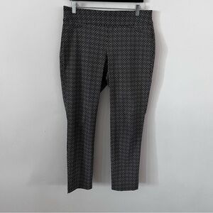 Charter Club Black and White Patterned Pull-onTrousers |Size 12